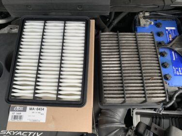 【エアエレメント交換】CX-5のエアエレメント交換で燃費改善